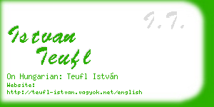 istvan teufl business card